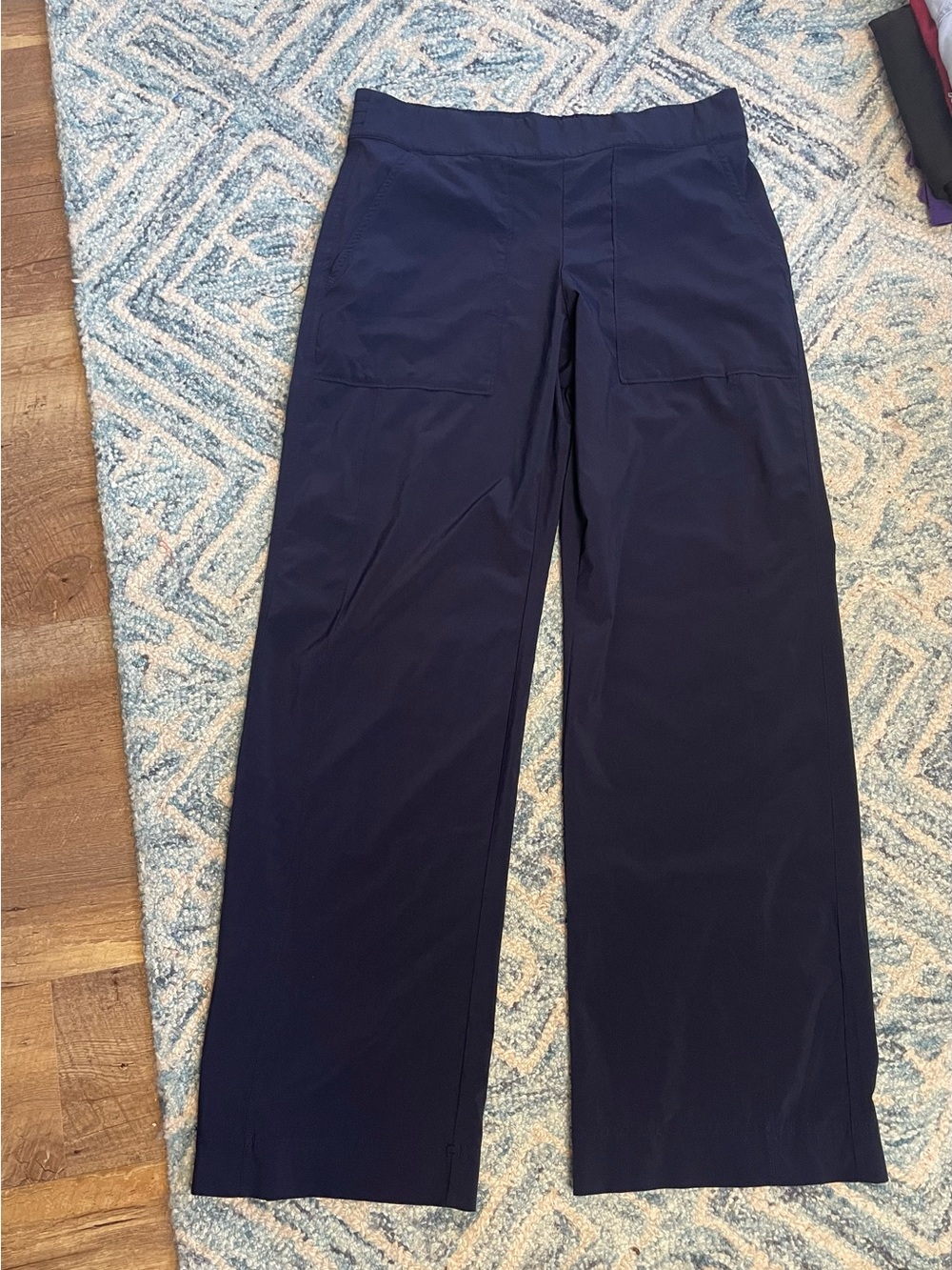 Athleta Navy Wide-Leg Utility Pants